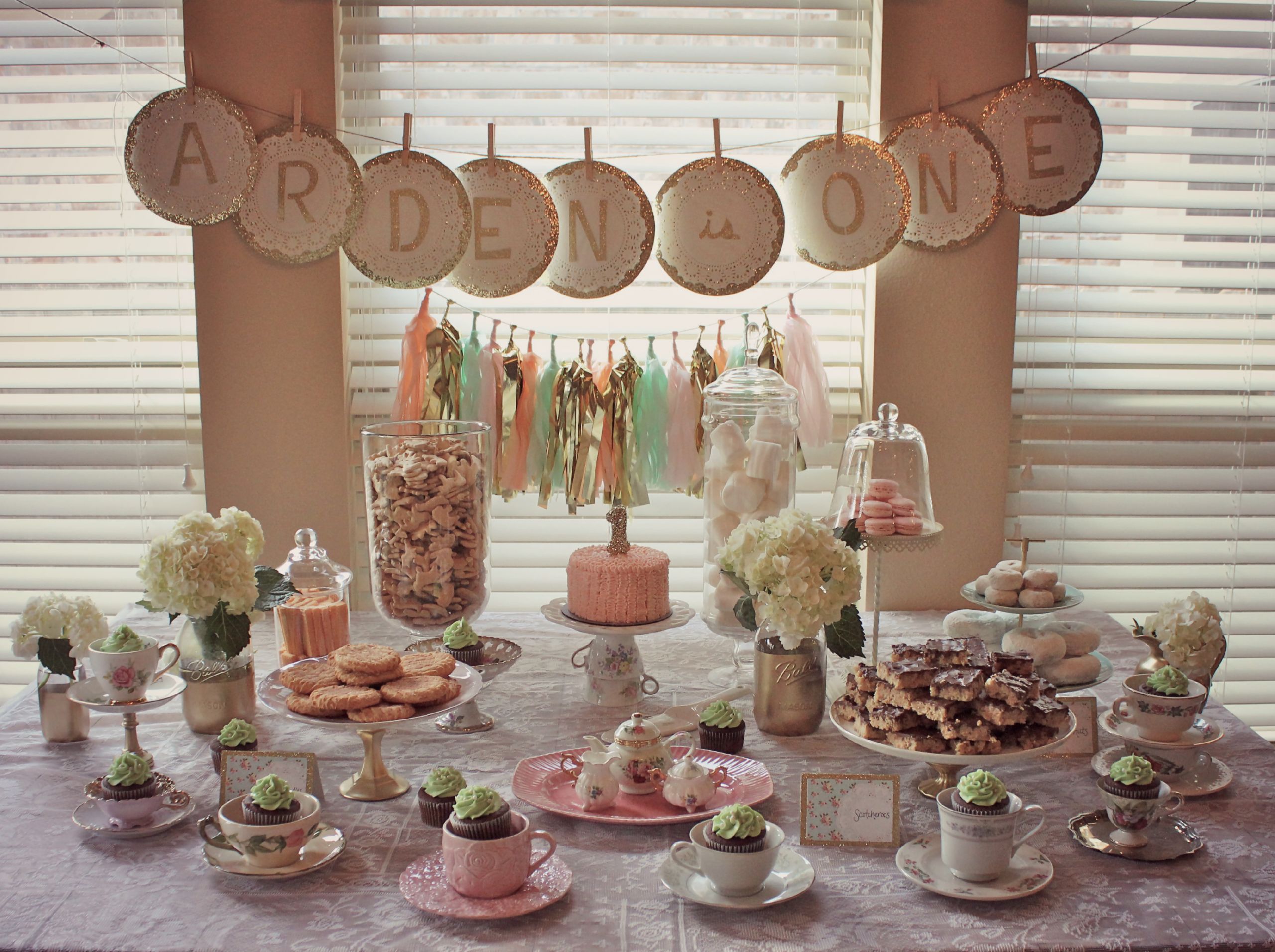 Tea Party Ideas For Kids Birthday
 Arden s Tea Party 1st Birthday Project Nursery