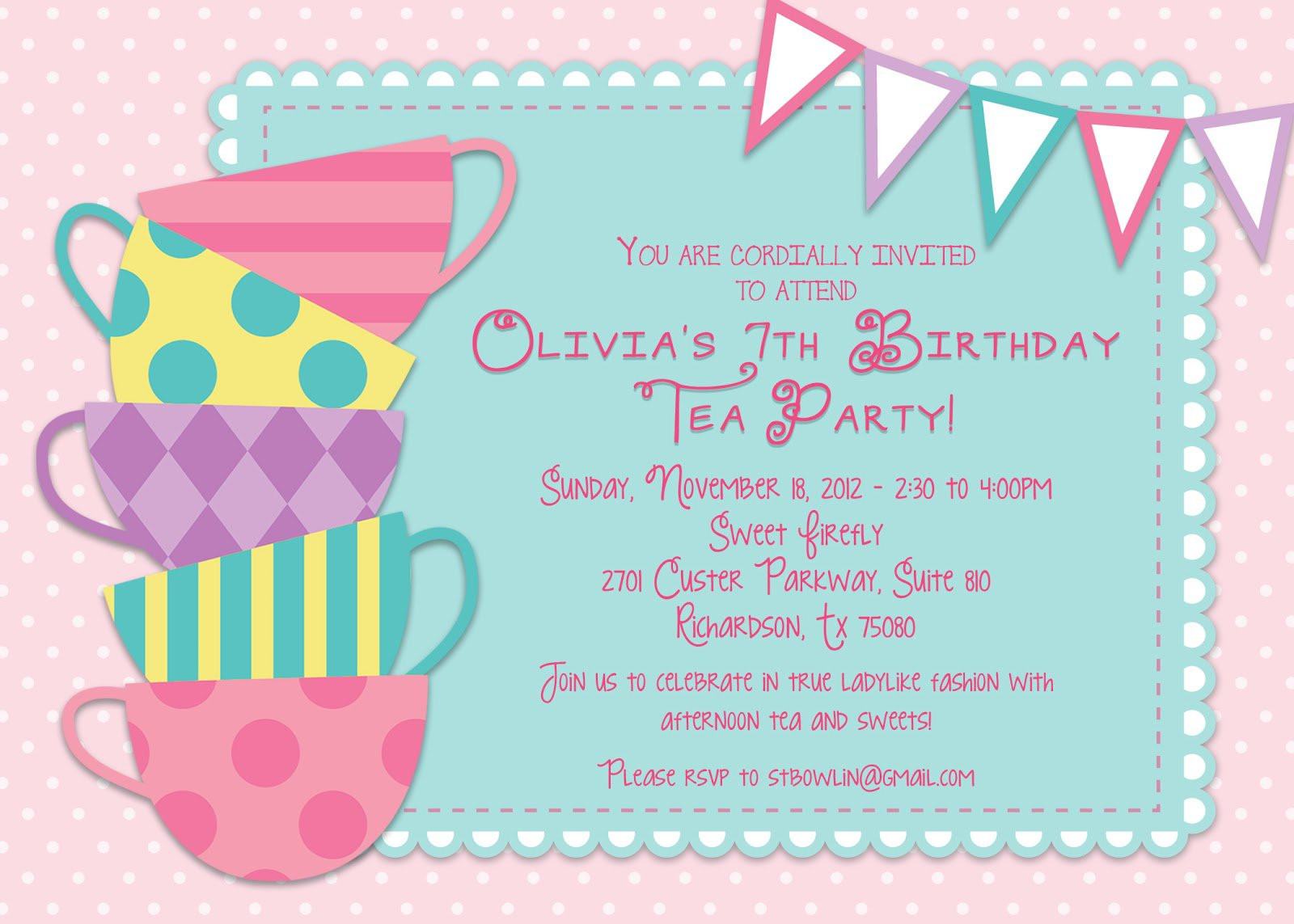 Tea Party Invitation Wording Ideas
 Princess Tea Party Invitation Wording Ideas