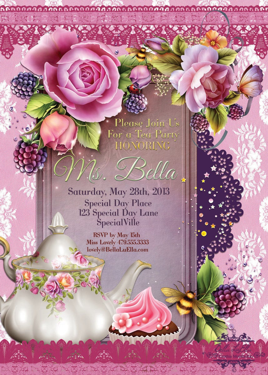 Tea Party Invitation Wording Ideas
 Invitation For Tea Party Party Invitation Collection