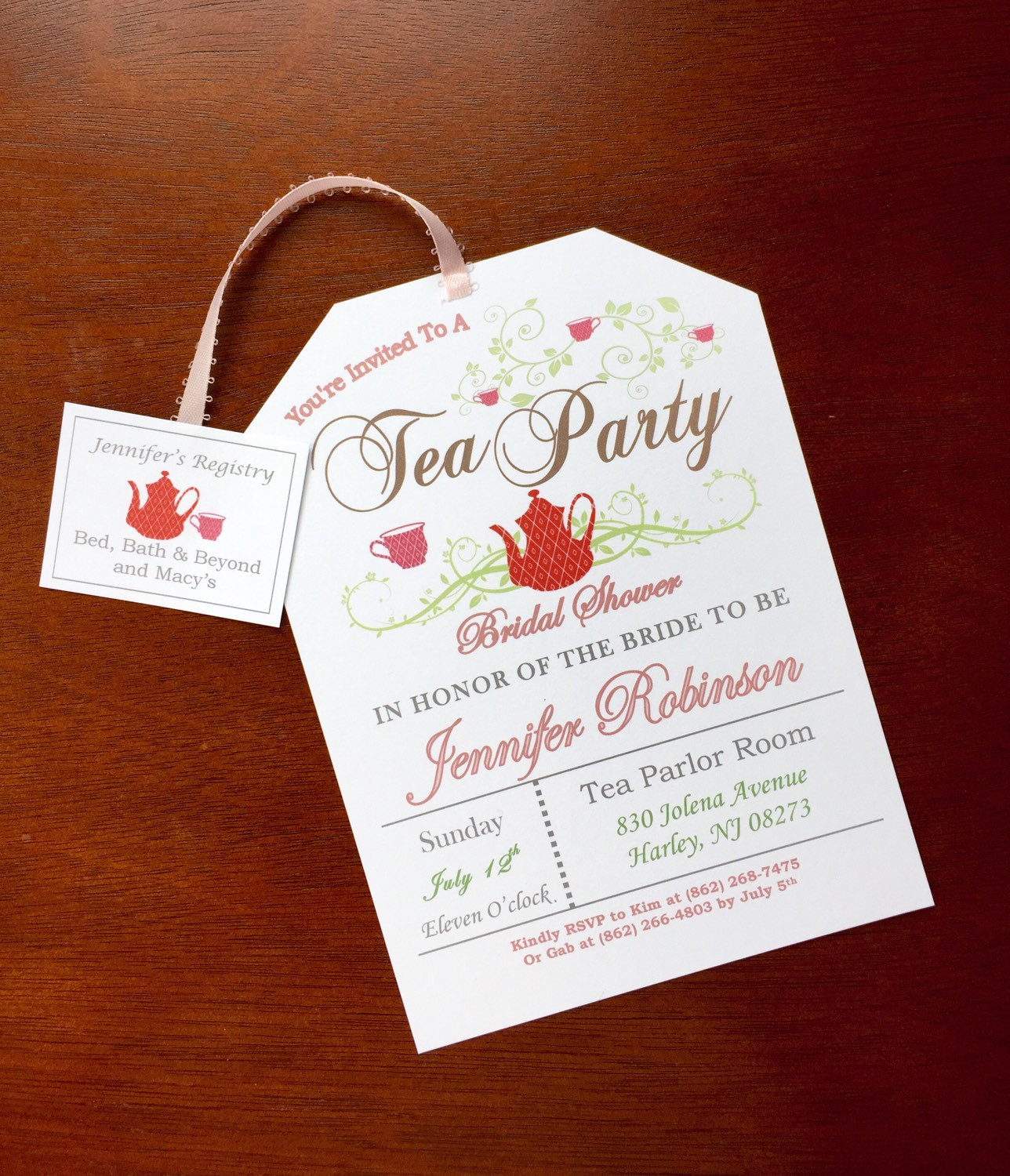 Tea Party Invitation Wording Ideas
 Bridal Tea Party Invitation Party Invitation Collection