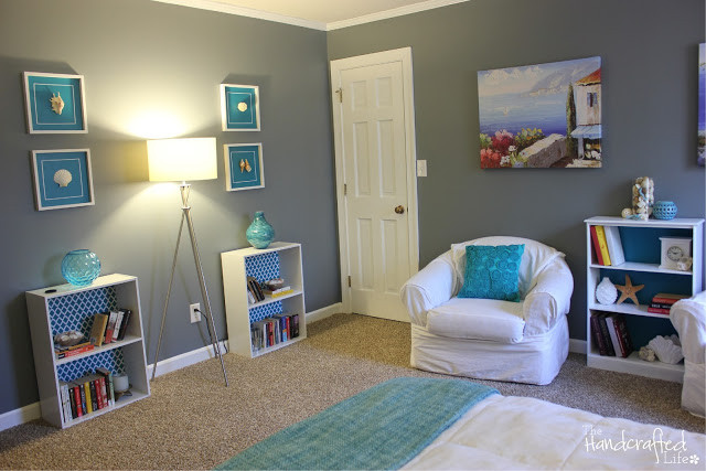 Teal And Grey Bedroom Walls
 The Handcrafted Life Teal White and Grey Guest Bedroom