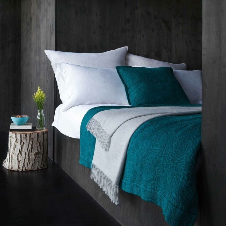 Teal And Grey Bedroom Walls
 Au Lit Fine Linens