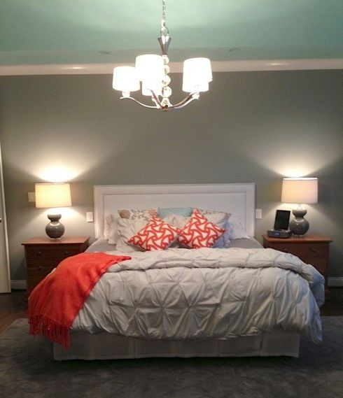 Teal And Grey Bedroom Walls
 Dark coral and light teal with gray wall