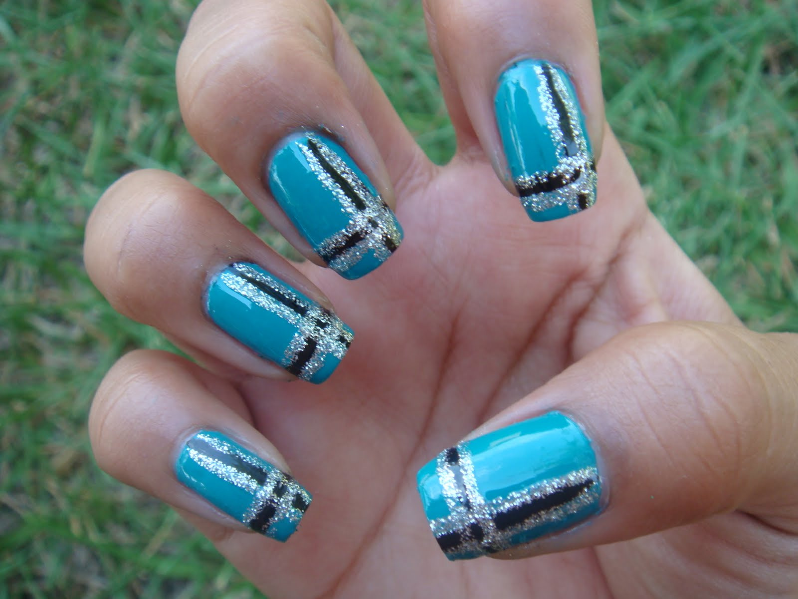 Teal Nail Designs
 The Lacquer Room Thursday s Nail Art Teal Cross