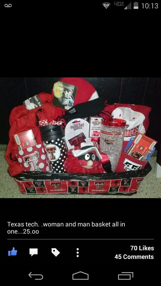 Technology Gift Basket Ideas
 Texas tech t basket