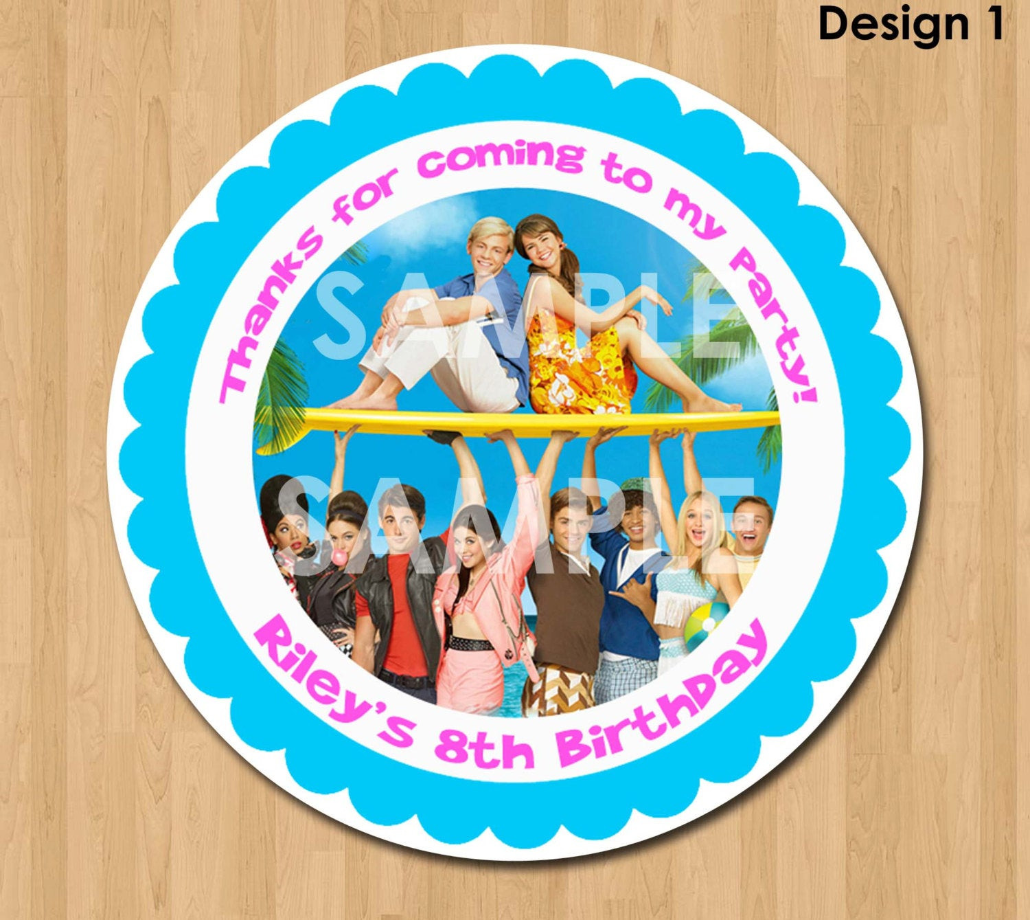 Teen Beach Movie Birthday Party
 Teen Beach Movie Treat Bag Label Printable Birthday Party