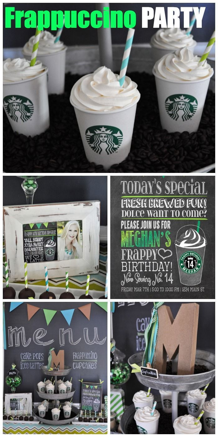 Teen Birthday Gift Ideas
 How cool is this Starbuck s Frappuccino birthday party for