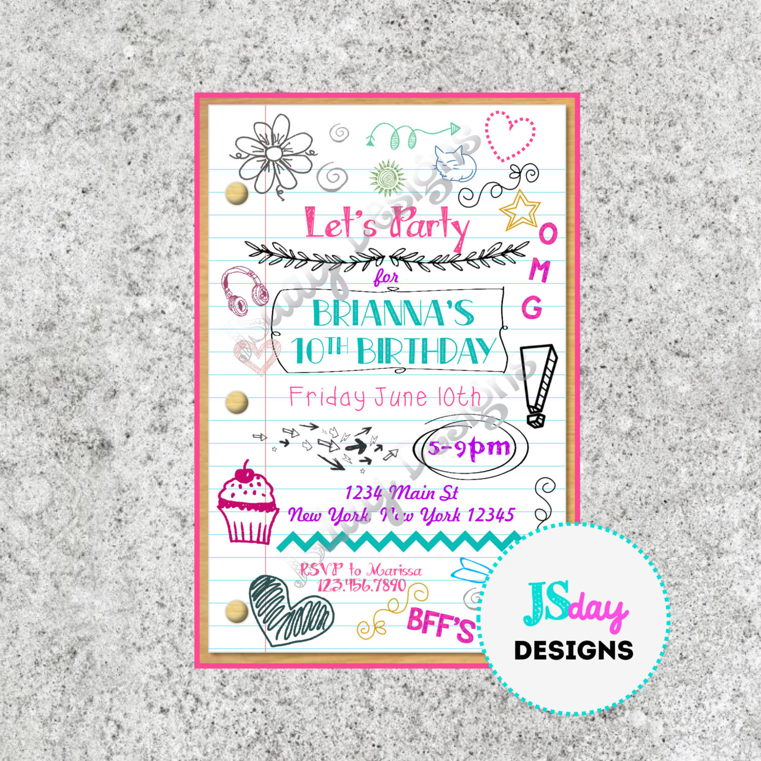 Teen Birthday Invitations
 Tween Teen Birthday Invitation Tween Birthday Teen Birthday