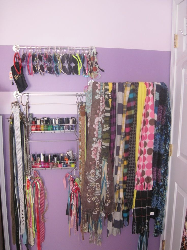 Teenage Bedroom Storage Ideas
 Storage ideas for teen girl s room sunglasses scarve