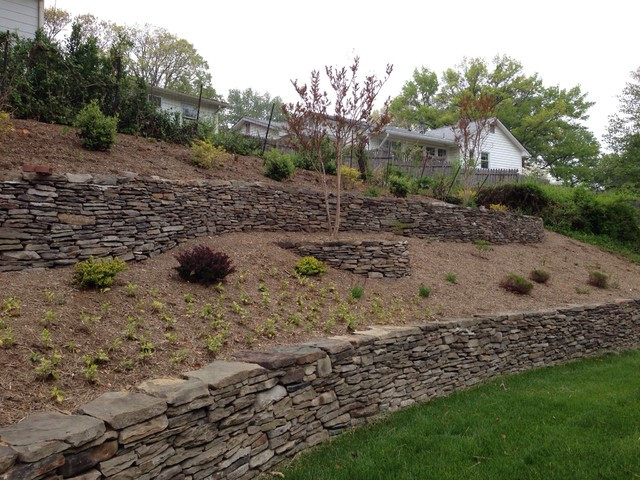 Terrace Landscape Hillside
 Terraced Hillside with Stone Walls Contemporary