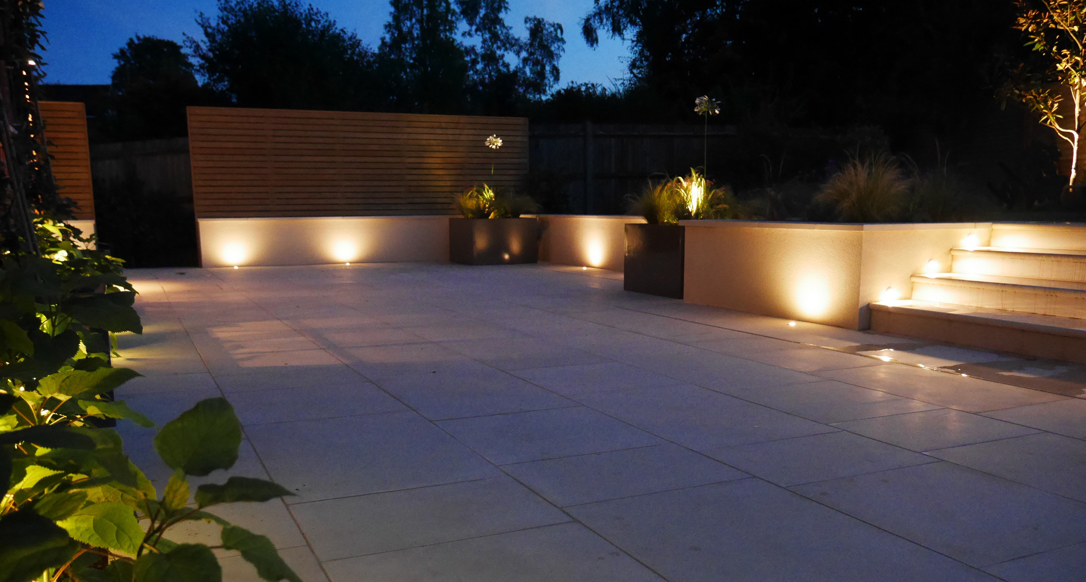 Terrace Landscape Lighting
 garden lighting Tunbridge Wells area Slate Grey