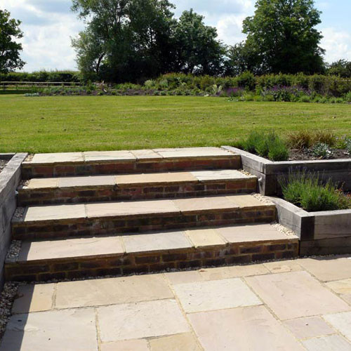 Terrace Landscape Steps
 Contemporary country garden design project in