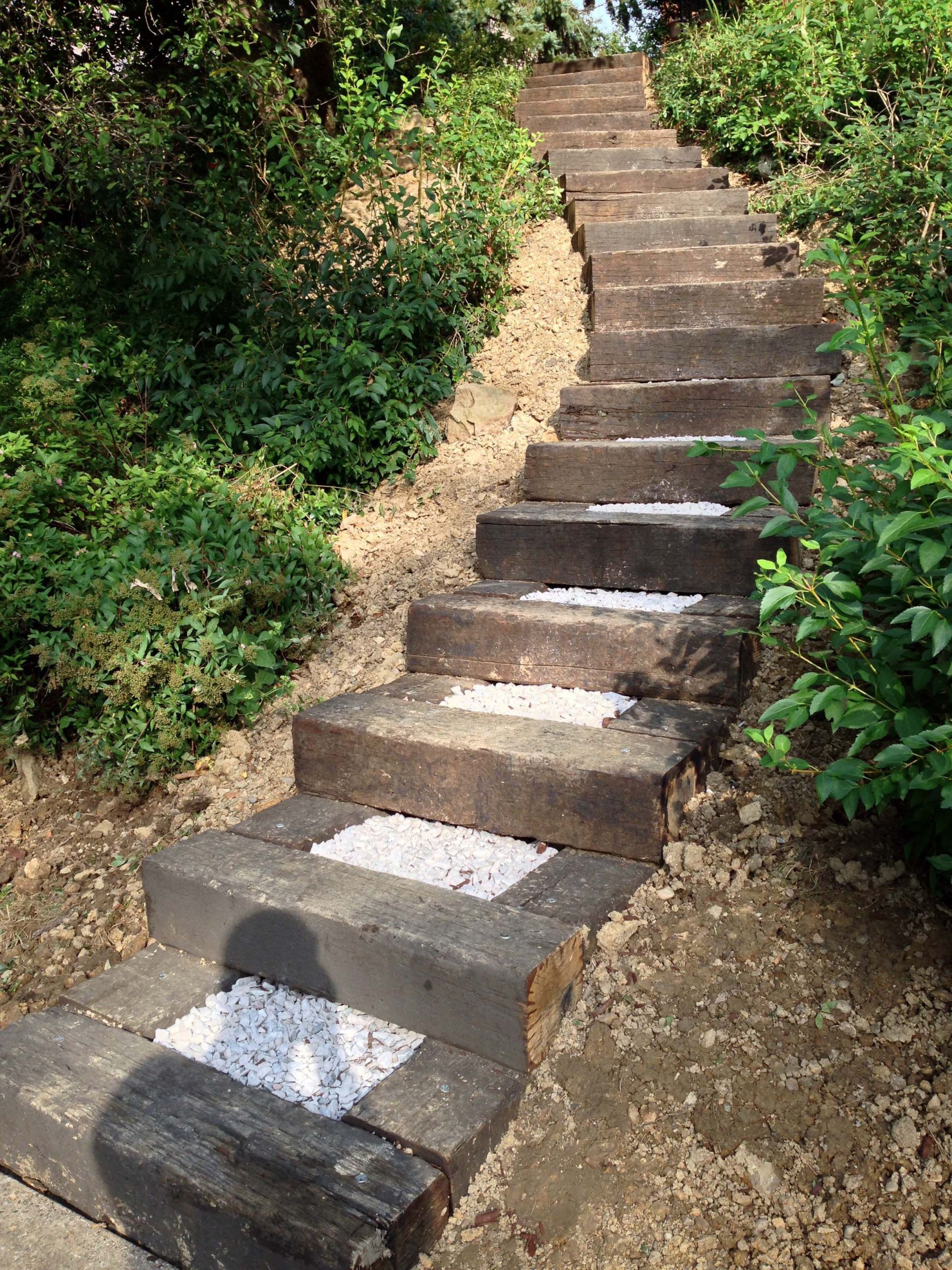 Terrace Landscape With Railroad Ties
 Railroad Ties Landscaping Steps Railroad Ties In