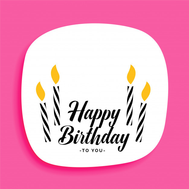 Text Birthday Cards
 Happy birthday card design with candles and text space