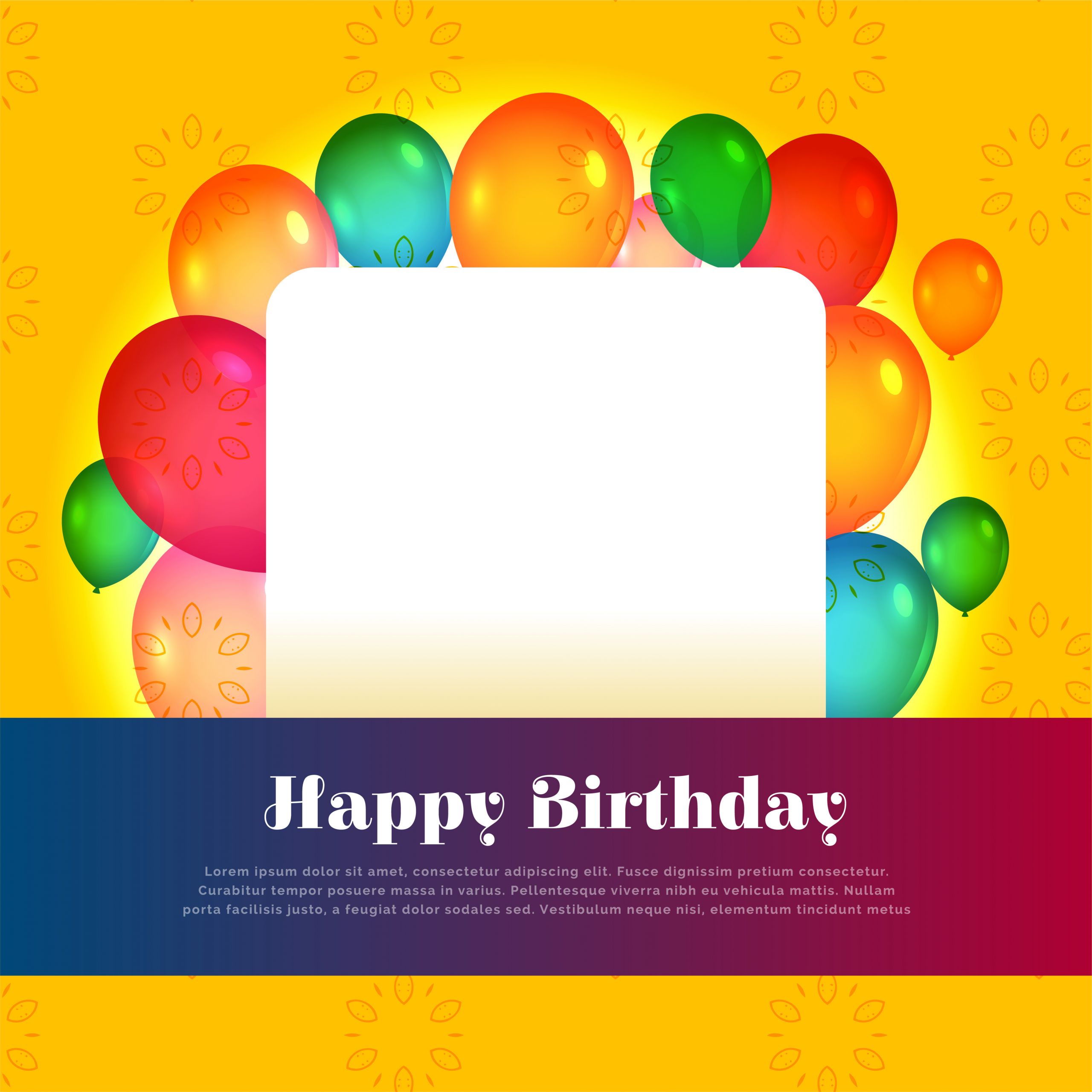 Text Birthday Cards
 happy birthday card design with text space Download Free