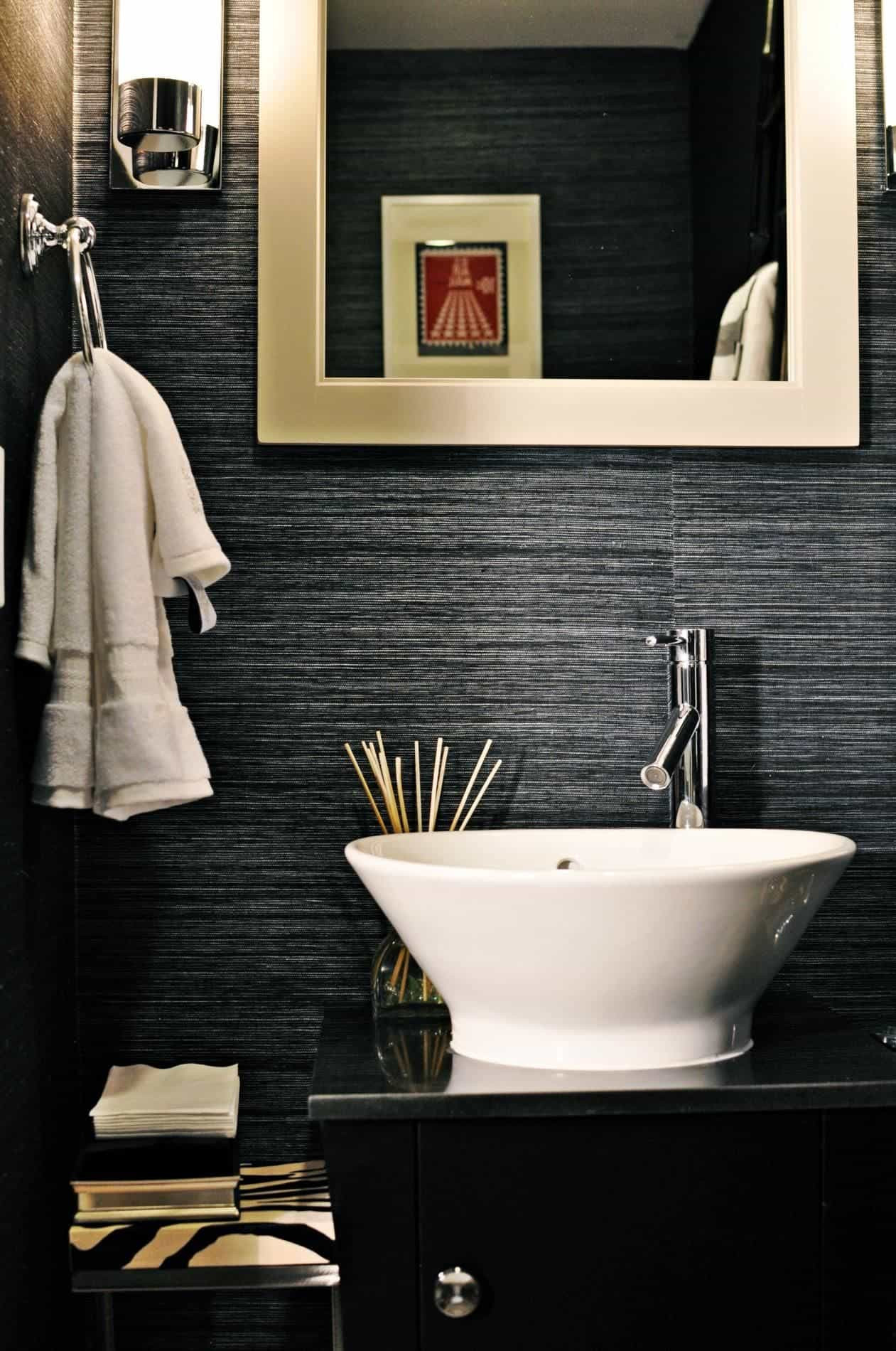 21 Elegant Textured Bathroom Wallpaper - Home, Family, Style and Art Ideas
