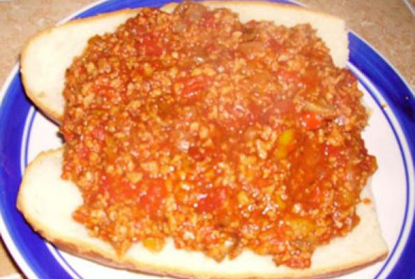 Textured Vegetable Protein Sloppy Joes
 Textured Soy Protein Sloppy Joes