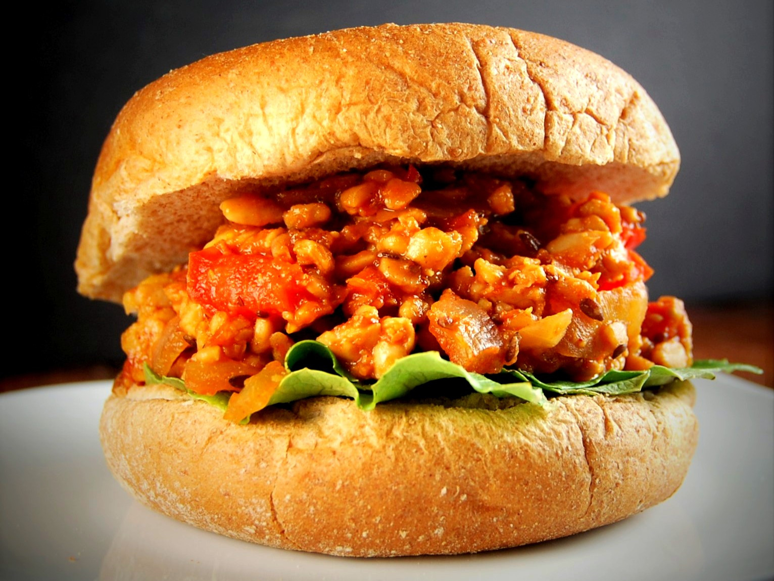 Textured Vegetable Protein Sloppy Joes
 Tempeh Sloppy Joes