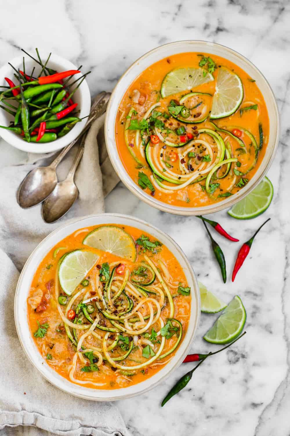 Thai Chicken Noodle Soup Recipes
 Thai Chicken Zucchini Noodle Soup