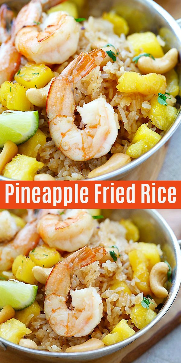 Thai Pineapple Fried Rice With Shrimp
 Pineapple Fried Rice Thai Pineapple Fried Rice Rasa