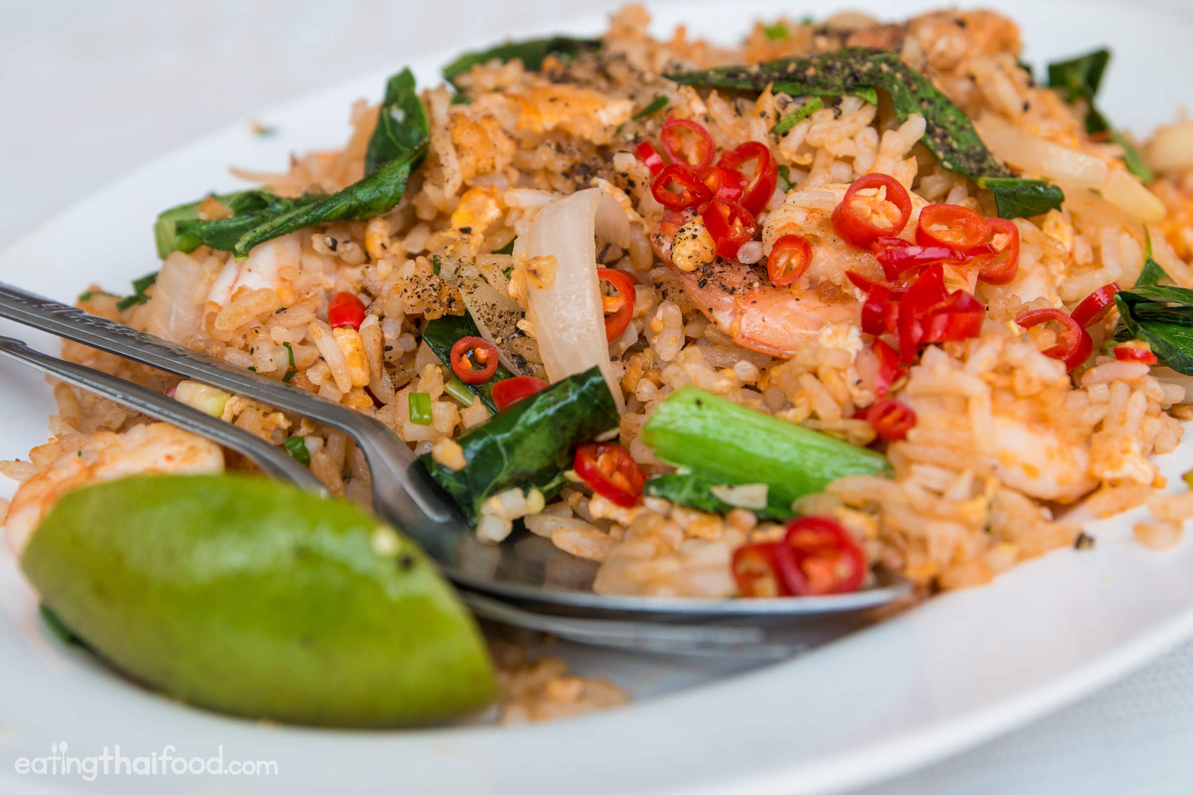 Thai Pork Fried Rice
 Authentic Thai Fried Rice Recipe ข้าวผัด Street Food