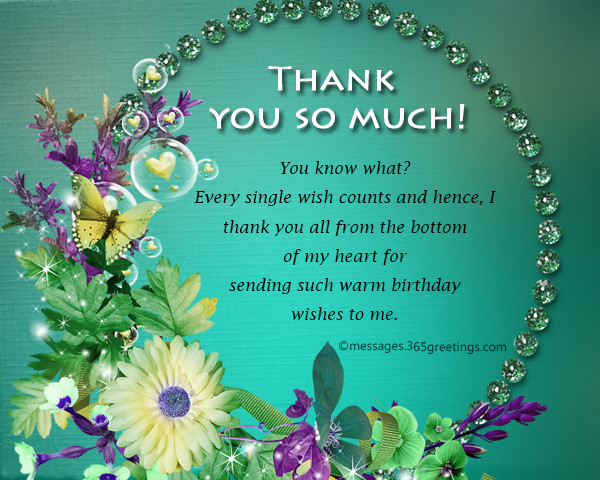 Thank You Birthday Wishes Facebook
 Thank You Message For Birthday Wishes