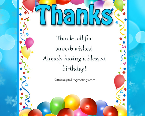 Thank You Birthday Wishes Facebook
 Thank You Message For Birthday Wishes