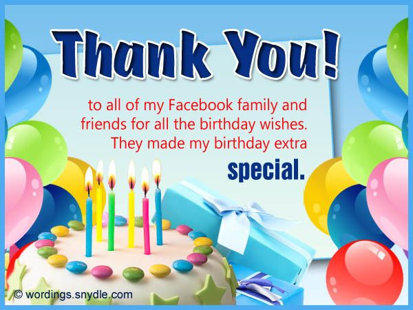 Thank You Birthday Wishes Facebook
 Thank You for Birthday Wishes on Twitter