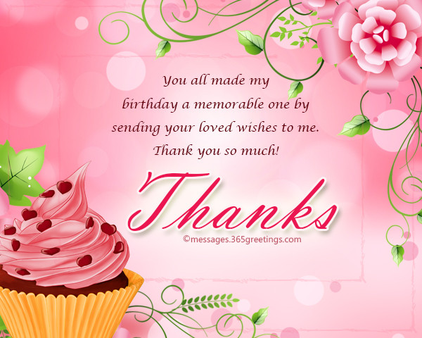 Thank You Birthday Wishes Facebook
 Thank You Message For Birthday Wishes