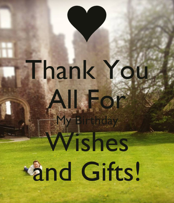 Thank You For All My Birthday Wishes
 Thank You All For My Birthday Wishes and Gifts Poster