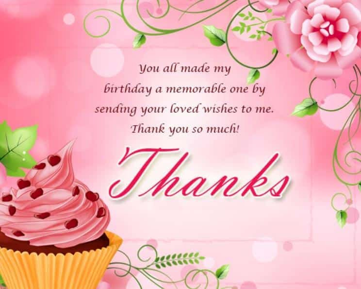 Thank You For Birthday Wishes
 Thank You Message for Birthday Wishes Appreciation for