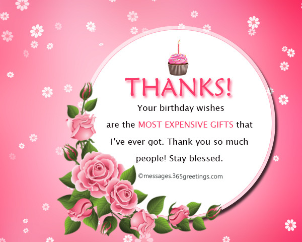 Thank You For Birthday Wishes Facebook
 Thank You Message For Birthday Wishes