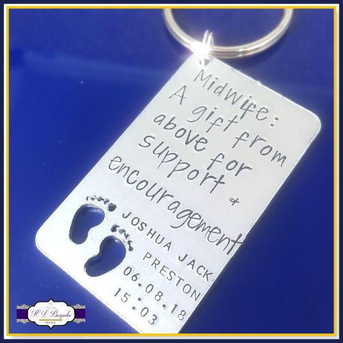 Thank You Gift Ideas For Midwife
 Personalised Midwife Gift Midwife Keyring Gift For