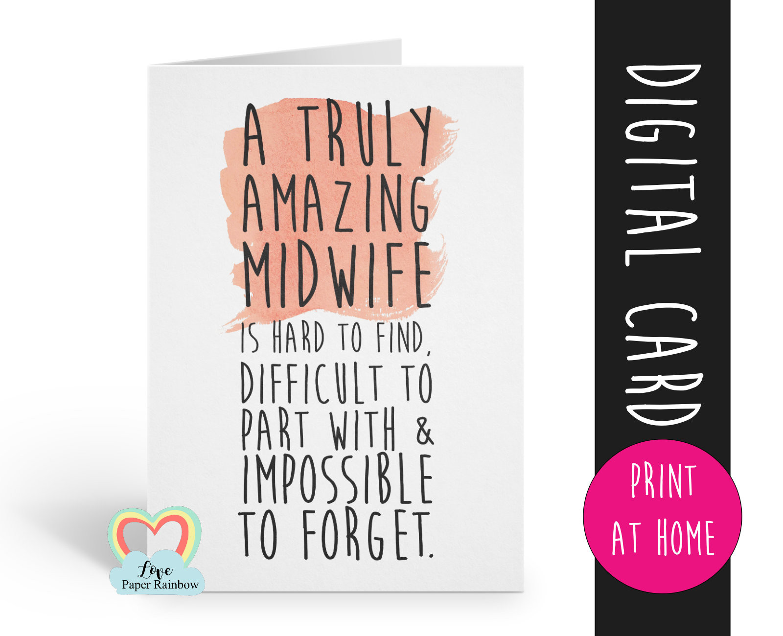 Thank You Gift Ideas For Midwife
 PRINTABLE midwife t midwife card midwife retirement