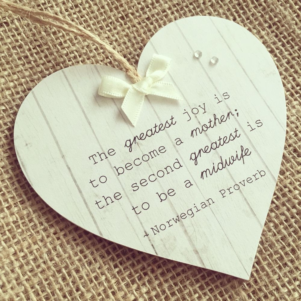 Thank You Gift Ideas For Midwife
 Handmade Wooden Midwife Mentor Thank You Gift Heart Plaque