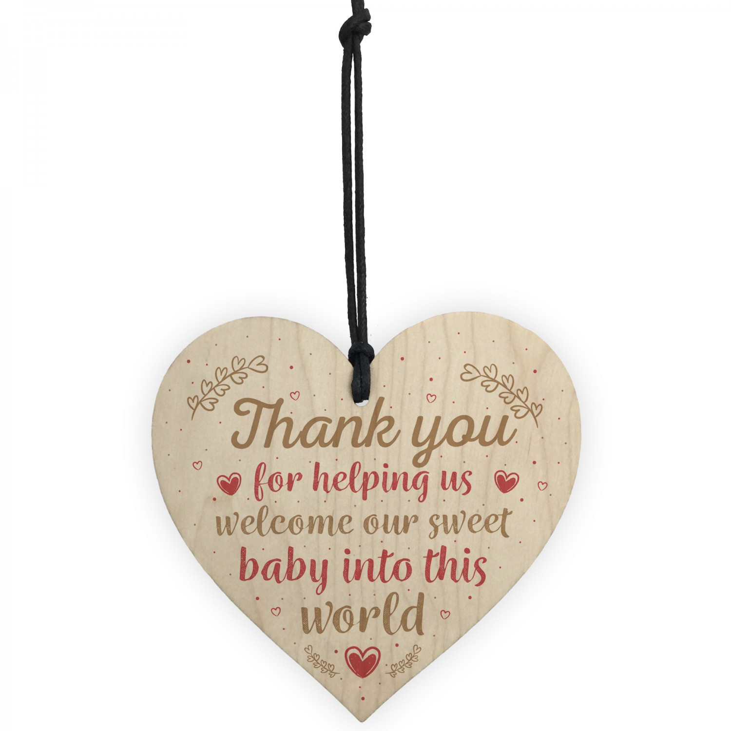 Thank You Gift Ideas For Midwife
 Handmade Wood Heart Plaque Gift For Midwife Baby Thank You