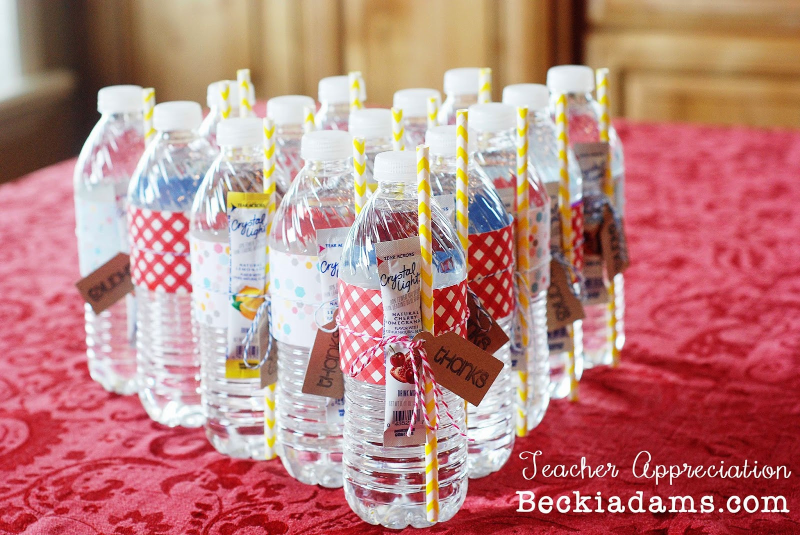 Thank You Token Gift Ideas
 staff appreciation idea with water bottles
