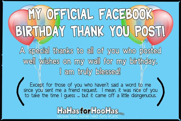 Thanks For Birthday Wishes Facebook
 Birthday Thank You 4x6 100 ppi