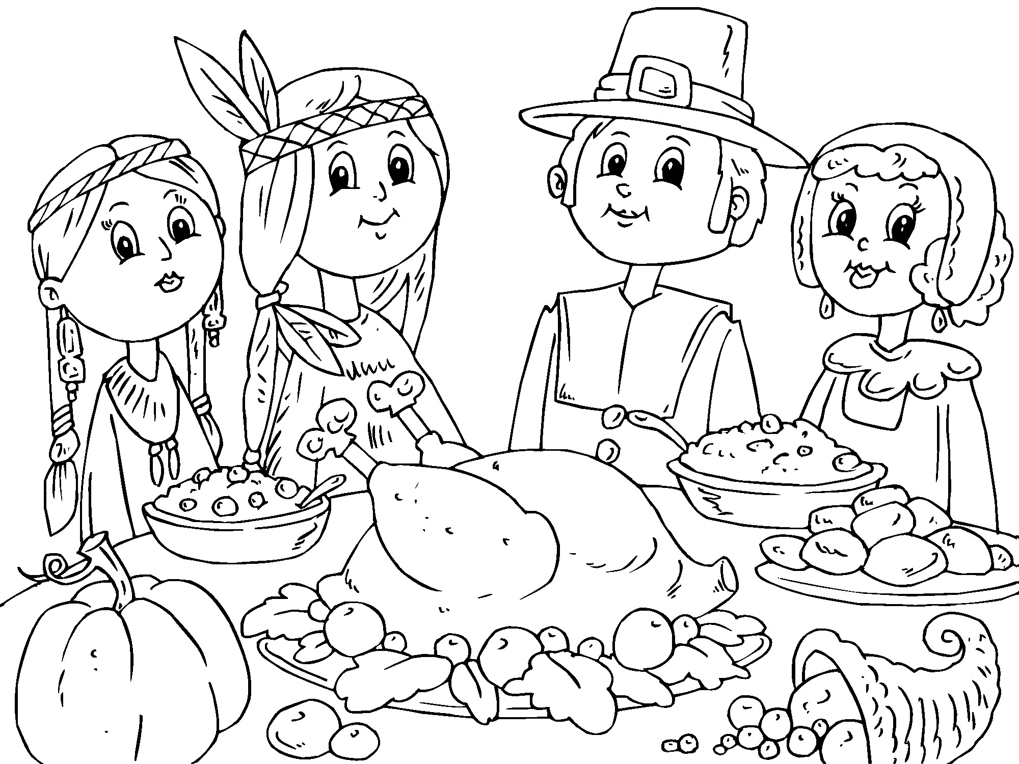 Thanksgiving Coloring Pages For Kids
 Thanksgiving day coloring pages
