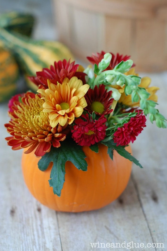 Thanksgiving Flower Centerpiece
 DIY Thanksgiving Centerpiece Wine & Glue