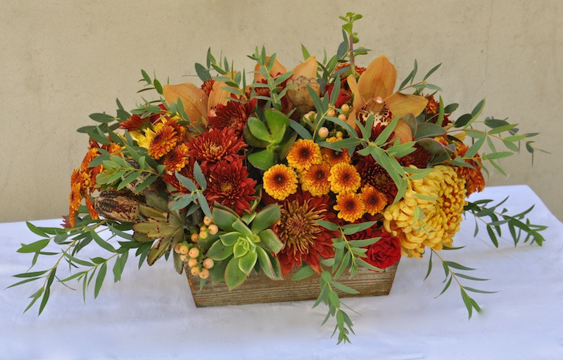 Thanksgiving Flower Centerpiece
 Happy Thanksgiving Centerpieces by Flower Duet