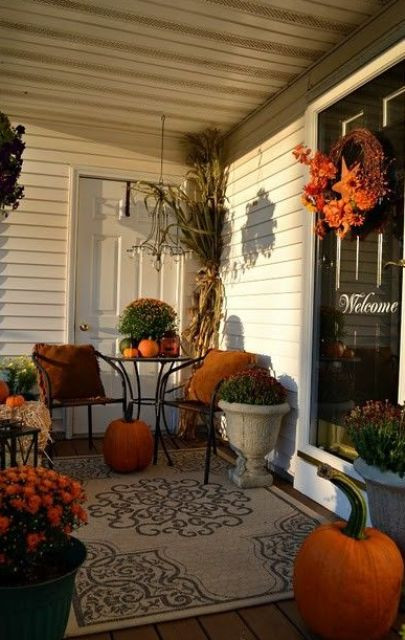 Thanksgiving Porch Decorations
 57 Cozy Thanksgiving Porch Décor Ideas DigsDigs