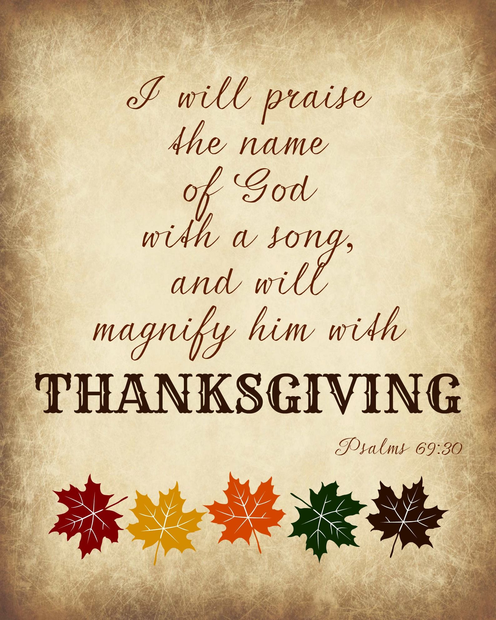Thanksgiving Quotes For Him
 Free printable scripture for the "ponderize" scripture
