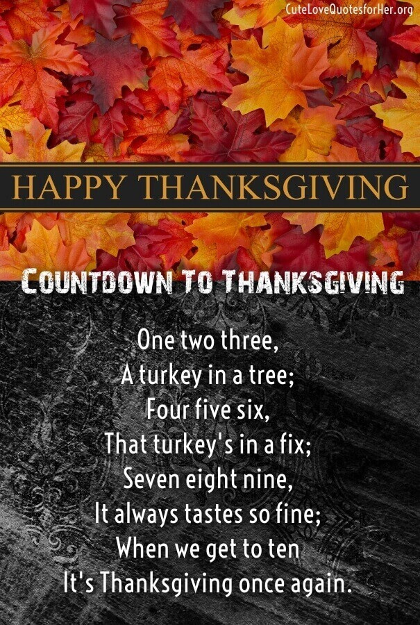 Thanksgiving Quotes For Him
 25 Thanksgiving Love Poems to Wish Her Him Thankful Poems