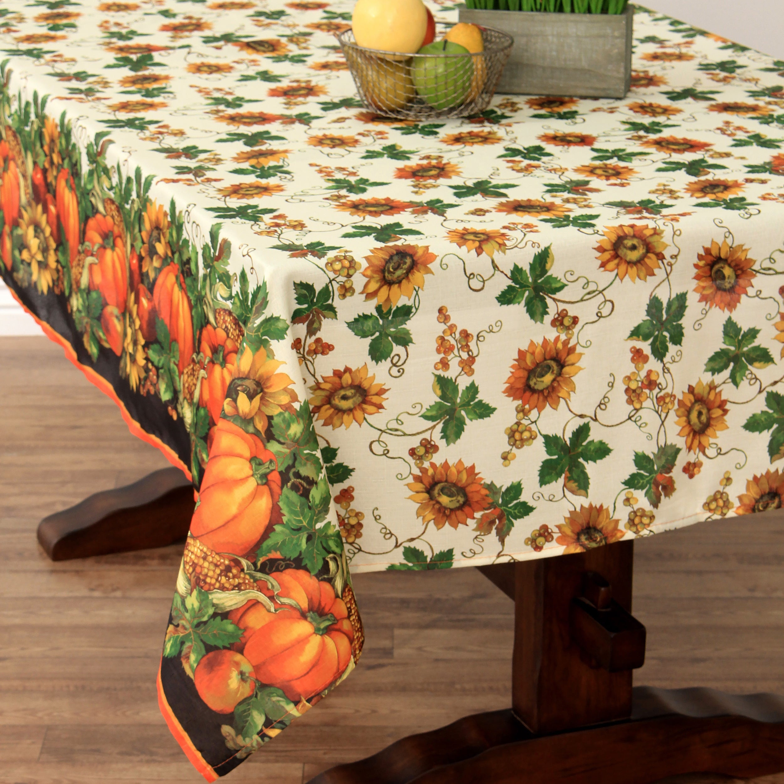 Thanksgiving Table Cloth
 Thanksgiving Harvest Textured Tablecloth Overstock