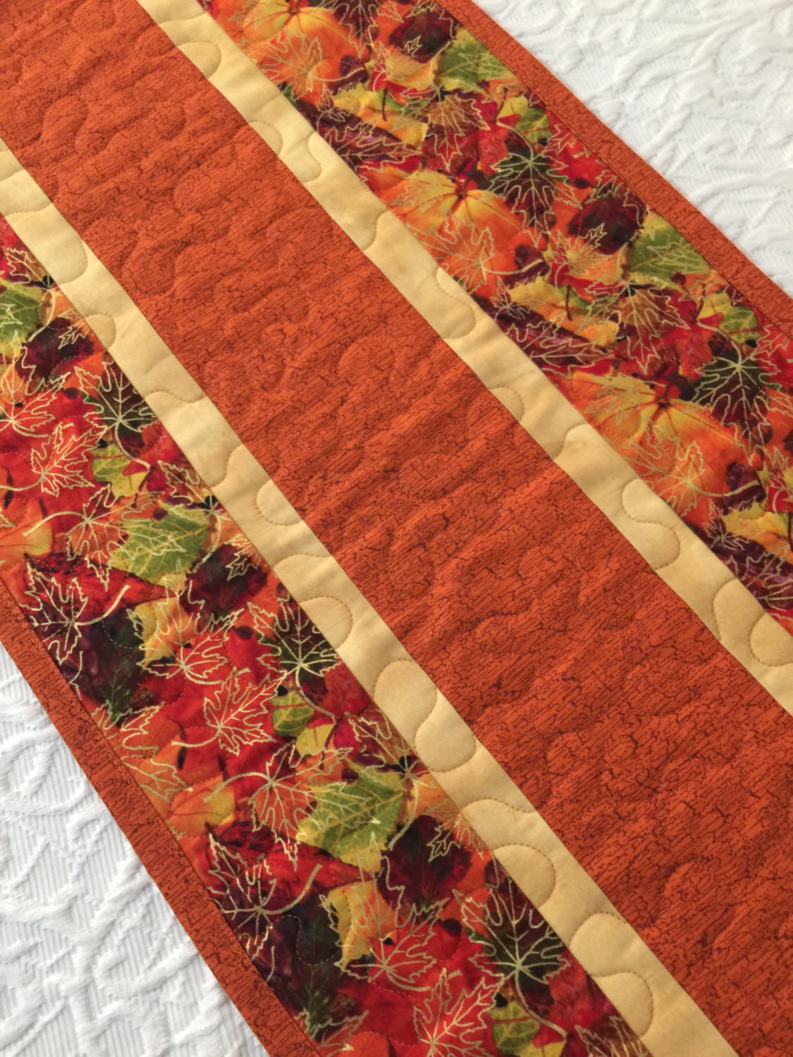 Thanksgiving Table Runner
 Fall Thanksgiving Table Runner Quilt Leaves Topper Fall