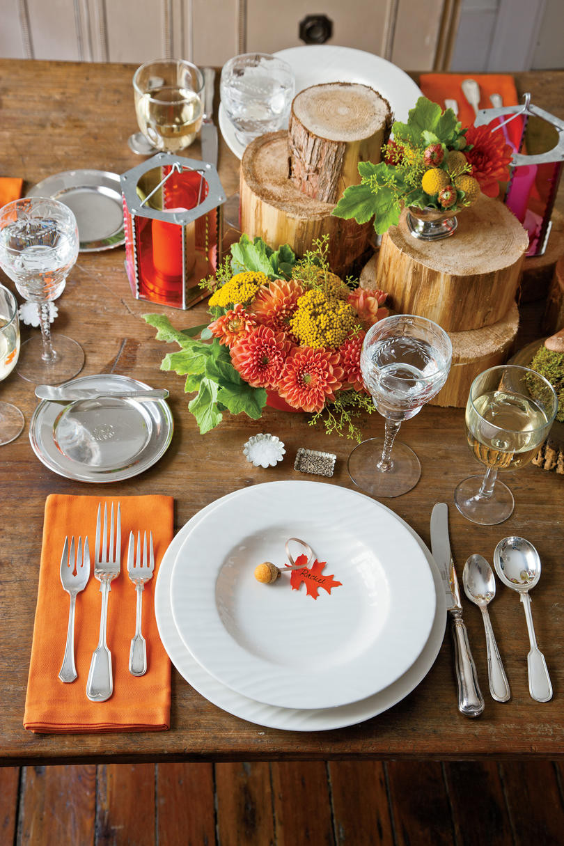 Thanksgiving Table Settings
 Natural Thanksgiving Table Decoration Ideas Southern Living