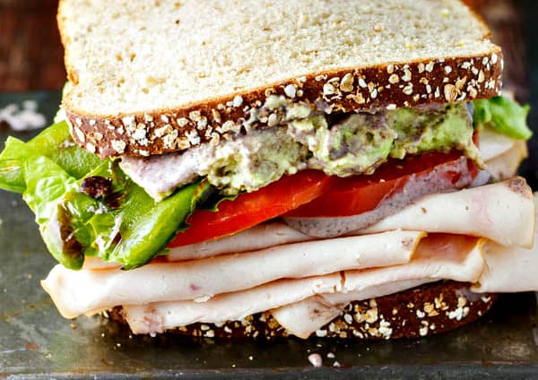 Thanksgiving Turkey Sandwich
 Healthy Turkey Sandwich Recipe with Black Bean Spread