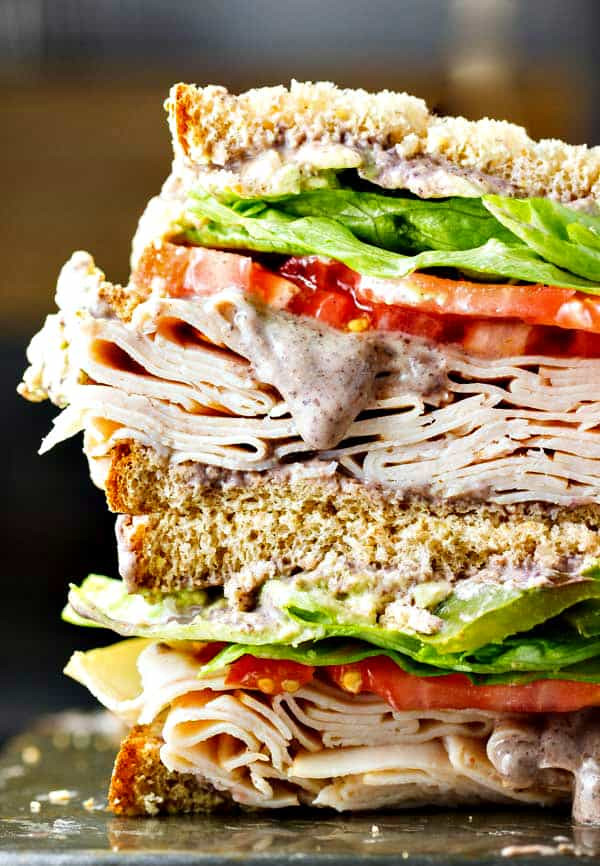 Thanksgiving Turkey Sandwich
 Healthy Turkey Sandwich Recipe with Black Bean Spread