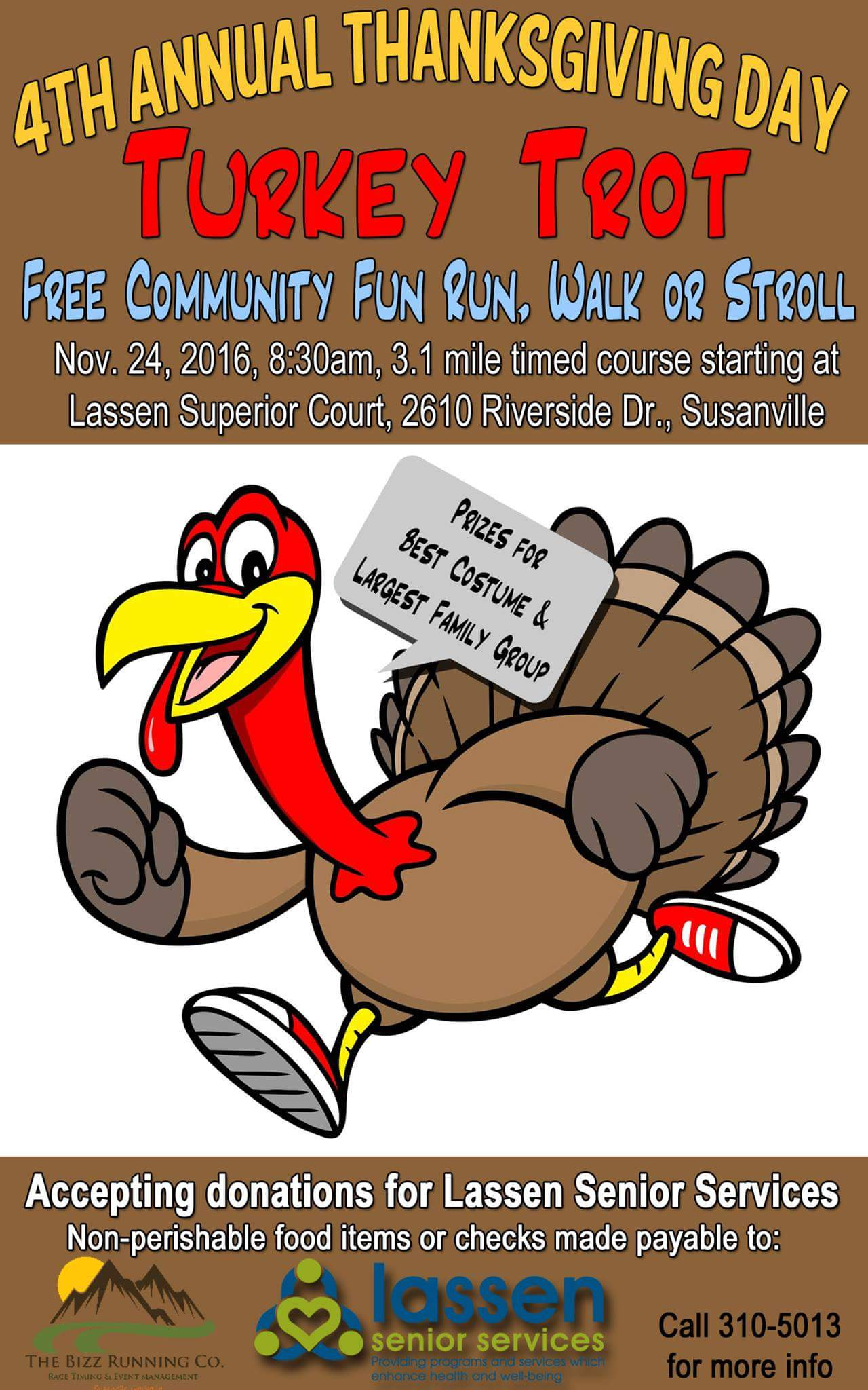 Thanksgiving Turkey Trot
 4th Annual Thanksgiving Turkey Trot This Thursday